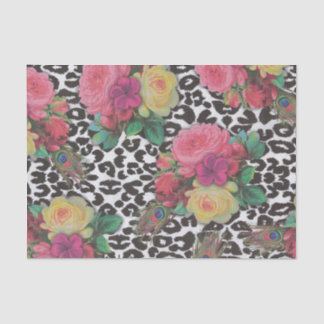 Vintage Blume Geparkeis Seidenpapier