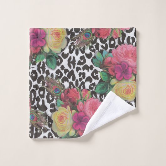 Vintage Blume Geparkeis Waschlappen (Waschlappen)