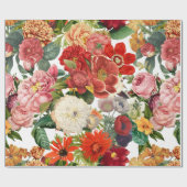 Vintage Blume Geschenkpapier (Flach)