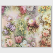 Vintage Blume Geschenkpapier (Flach)