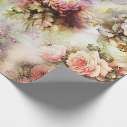 Vintage Blume Geschenkpapier (Ecke)