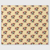 Vintage Blume Geschenkpapier (Flach)