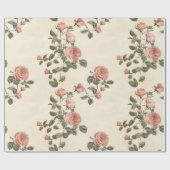 Vintage Blume Geschenkpapier (Flach)