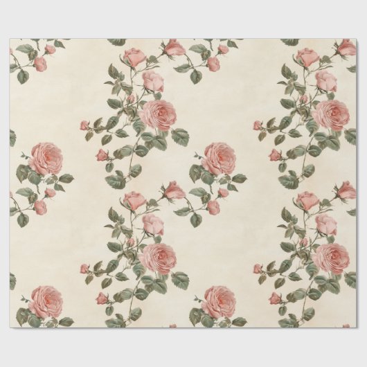 Vintage Blume Geschenkpapier (Flach)