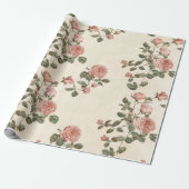 Vintage Blume Geschenkpapier (Ungerollt)