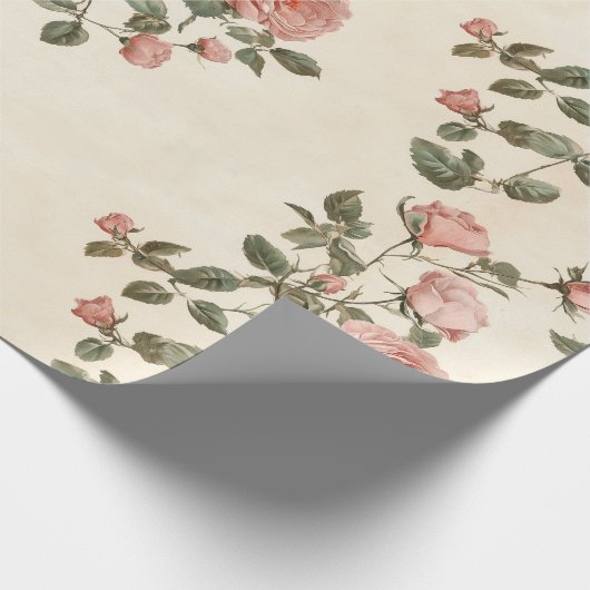 Vintage Blume Geschenkpapier (Ecke)