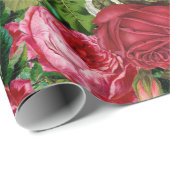 Vintage Blume Geschenkpapier (Rolleneckpunkt)