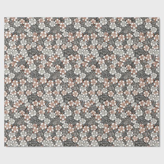 Vintage Blume Geschenkpapier (Flach)