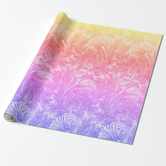 Vintage Blume Geschenkpapier (Ungerollt)