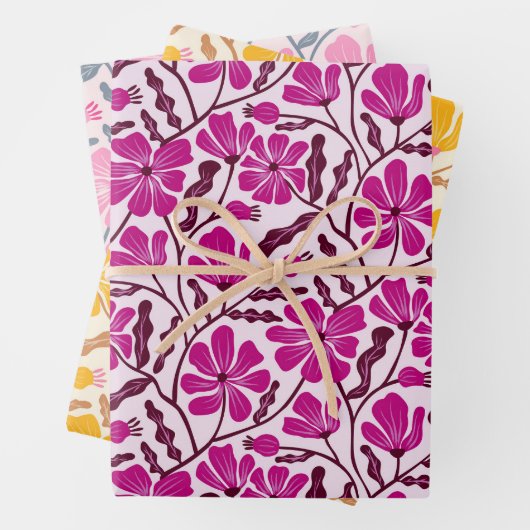 Vintage Blume Geschenkpapier Set (Beispiel)