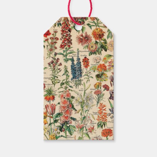 Vintage Blume Geschenktasten Geschenkanhänger (Vorderseite)