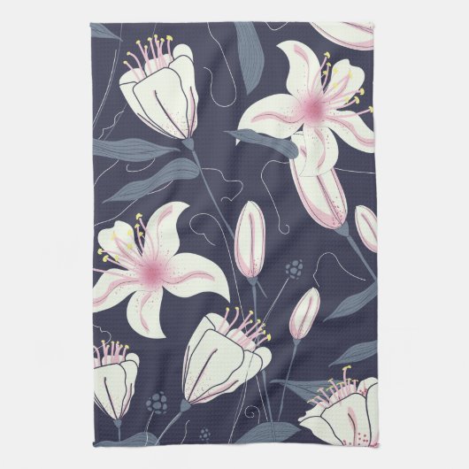 Vintage Blume Geschirrtuch (Vertikal)