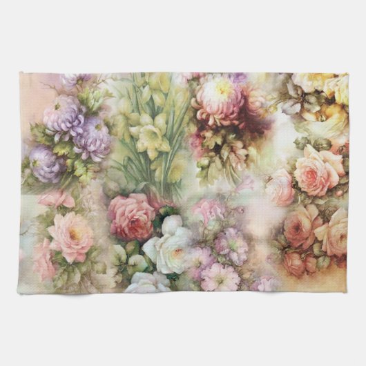 Vintage Blume Geschirrtuch (Horizontal)