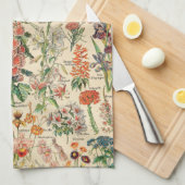 Vintage Blume Geschirrtuch (Viertel Falte)