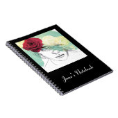 Vintage Blume Girl Illustration Notizblock (Rechte Seite)