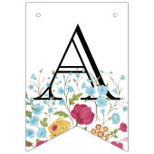 Vintage Blume glücklich Geburtstagsbanner Wimpelkette (Dritte Fahne)