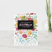 Vintage Blume glücklich Muttertag Karte (Vorderseite)