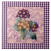 Vintage Blume Harlequin Fliese (Vorderseite)