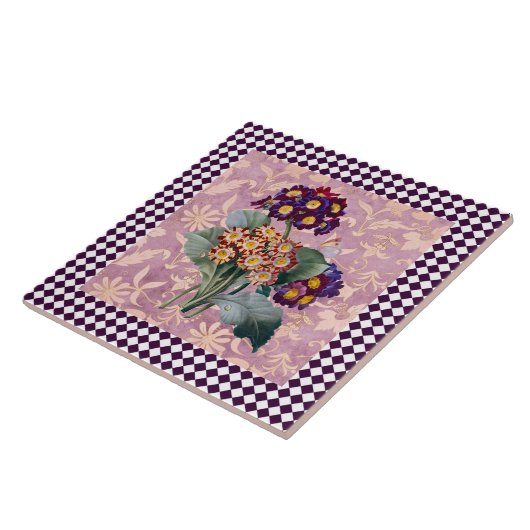 Vintage Blume Harlequin Fliese (Seite)