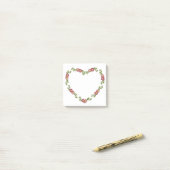 Vintage Blume Herz Post-it Klebezettel (Auf Schreibtisch)