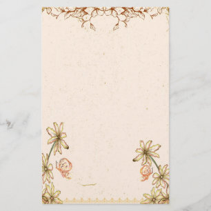 Vintage Blume Hochzeit Briefpapier