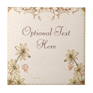 Vintage Blume Hochzeit Fliese
