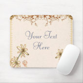 Vintage Blume Hochzeit Mousepad (Mit Mouse)