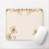 Vintage Blume Hochzeit Mousepad (Mit Mouse)