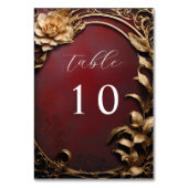 Vintage Blume Hochzeit Tischnummer (Rückseite)