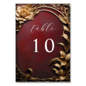 Vintage Blume Hochzeit Tischnummer (Vorderseite)