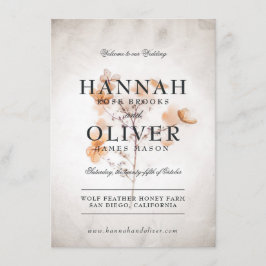 Vintage Blume | Hochzeitsmenü Menükarte