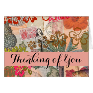 Vintage Blume Hula farbenfrohe hawaiianische tropi