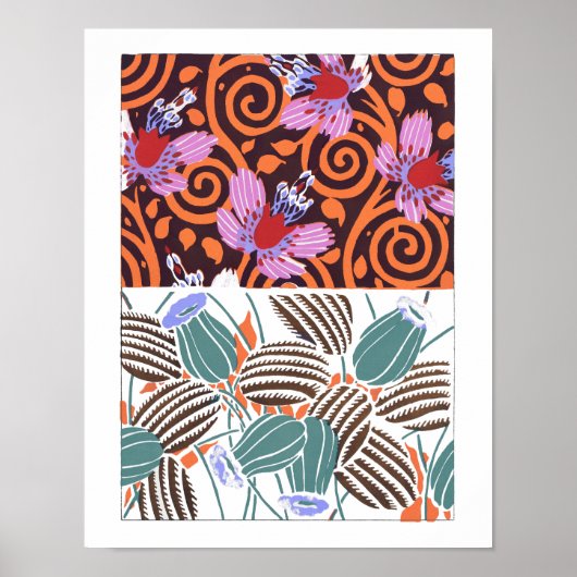 Vintage Blume II Kleine Poster (Vorne)