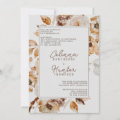 Vintage Blume im Herbst Einladung (Vorderseite)