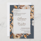 Vintage Blume im Herbst Einladung (Vorderseite)