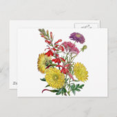 Vintage Blume im Herbst Postkarte (Vorne/Hinten)
