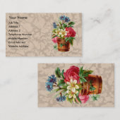 Vintage Blume im Viktorianischen Stil Visitenkarte (Vorne/Hinten)