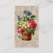 Vintage Blume im Viktorianischen Stil Visitenkarte (Rückseite)