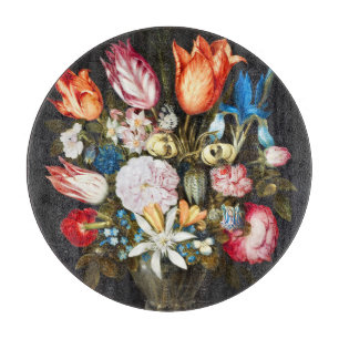 Vintage Blume in einem Glas von Ambrosius Bosschae Schneidebrett
