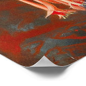 Vintage Blume in einer Porzellanvenase Poster (Ecke)