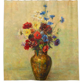Vintage Blume in einer Vase (1910) von Odilon Redo Duschvorhang
