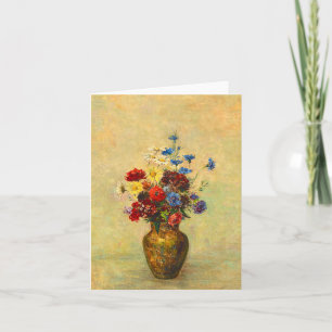 Vintage Blume in einer Vase (1910) von Odilon Redo Karte