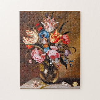 Vintage Blume in einer Vase Puzzle