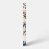 Vintage Blume in sanften Farben mit Namen Samsung Galaxy Hülle (Linke Seite)