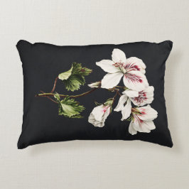 Vintage Blume in Weiß und Rosa Dekokissen
