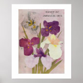 VINTAGE BLUME "JAPANESE IRIS" POSTER (Vorne)