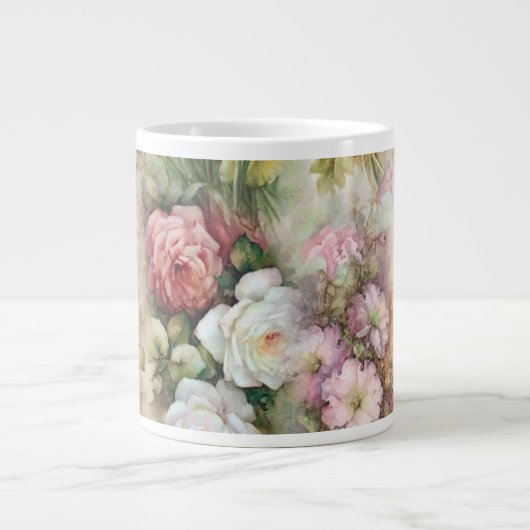 Vintage Blume Jumbo-Tasse (Vorderseite)