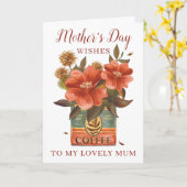 Vintage Blume Kaffeemütter Tageskarte Karte (Gelbe Blume)