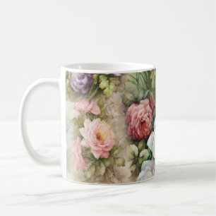 Vintage Blume Kaffeetasse