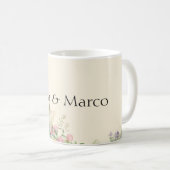 Vintage Blume Kaffeetasse (VorderseiteRechts)